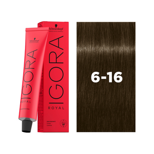 Schwarzkopf Igora Royal 6-16 Donkerblond Cendré Chocolade 60 ml