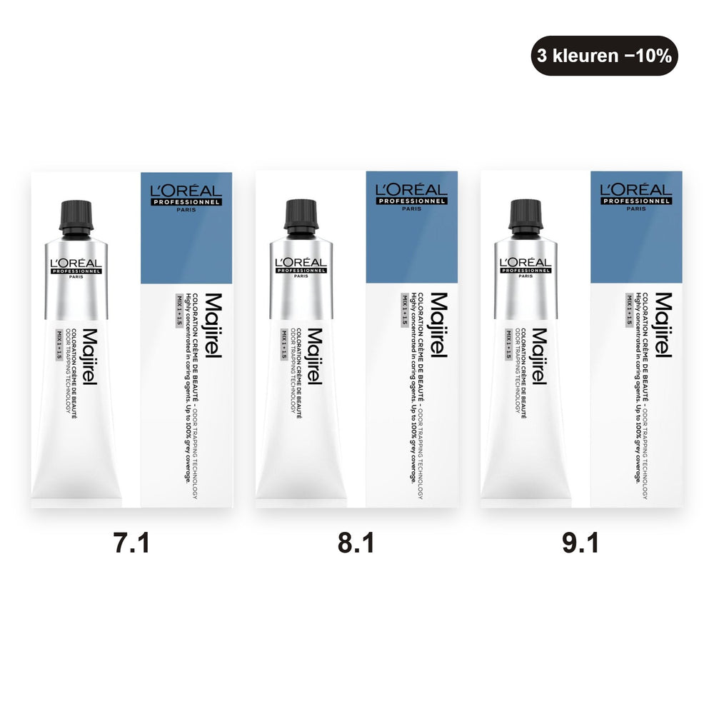 L'Oréal Professionnel Majirel bundel Asblond – set van 3 haarverven