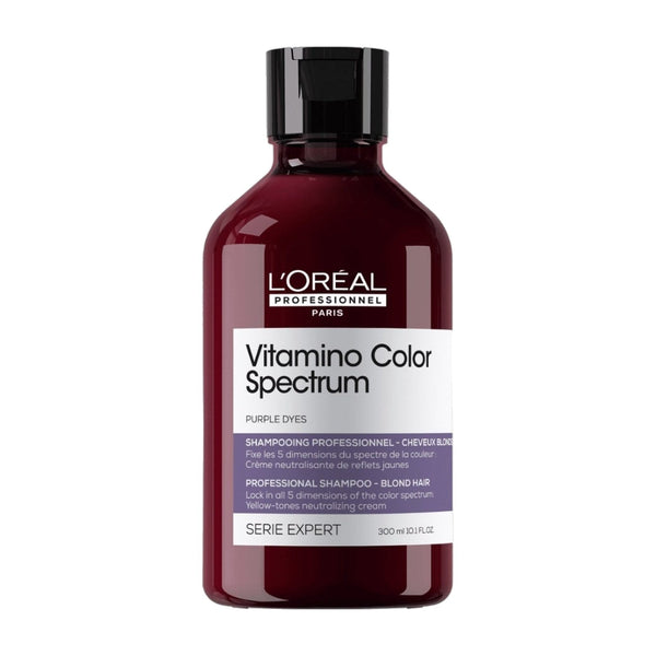 L’Oréal Professionnel Vitamino Color Spectrum Paarse Shampoo - Neutraliseert gele ondertonen - Voor blonde haarkleuren - 300 ml