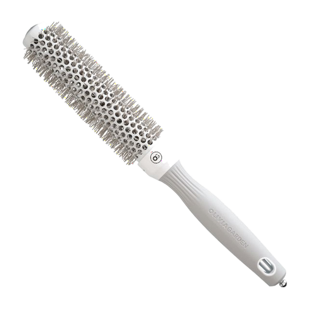 Olivia Garden Expert Blowout Speed Wavy Bristles Föhnborstel Wit-Grijs 25 mm