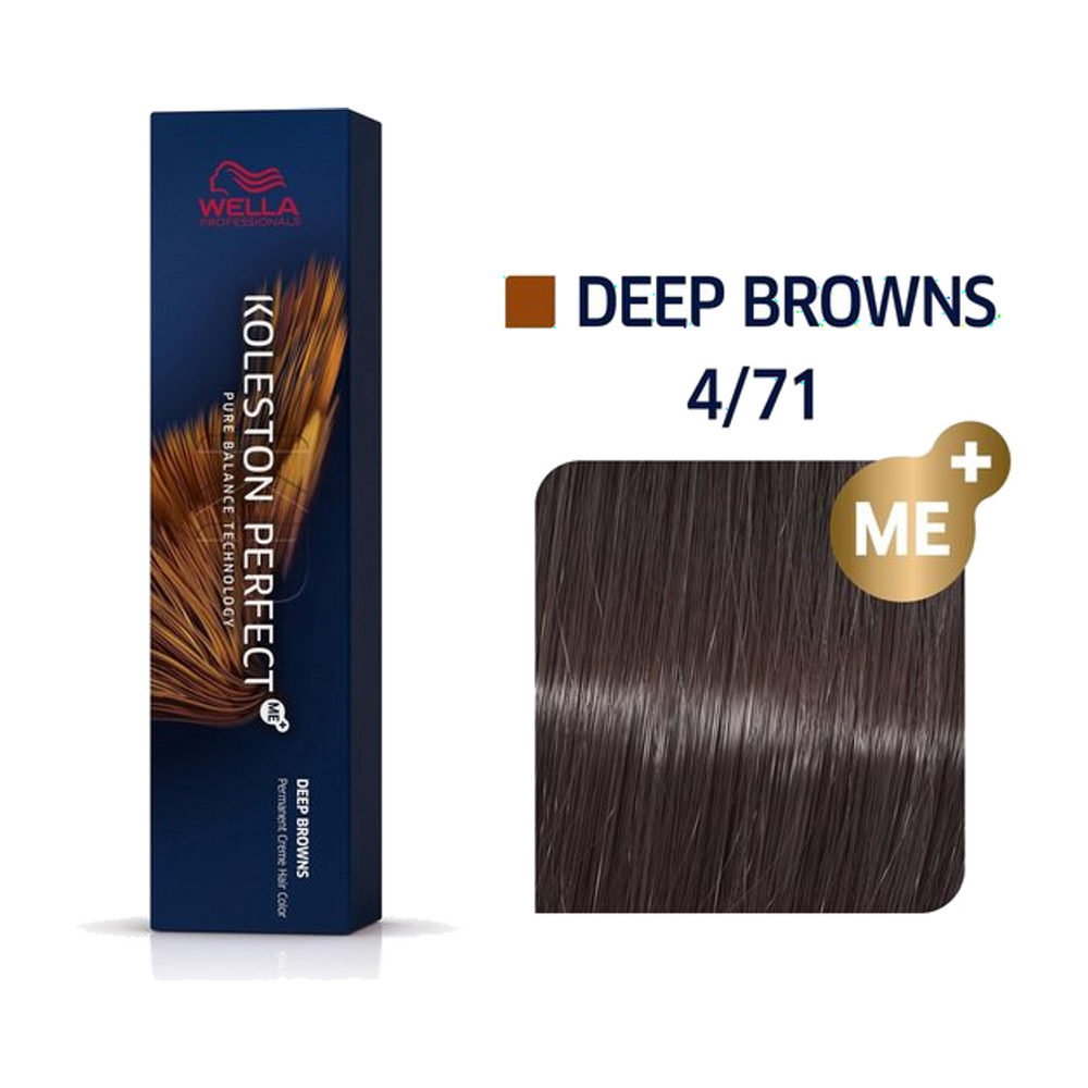 Wella Koleston Perfect ME+ 4/71 Middenbruin Bruin As 60 ml