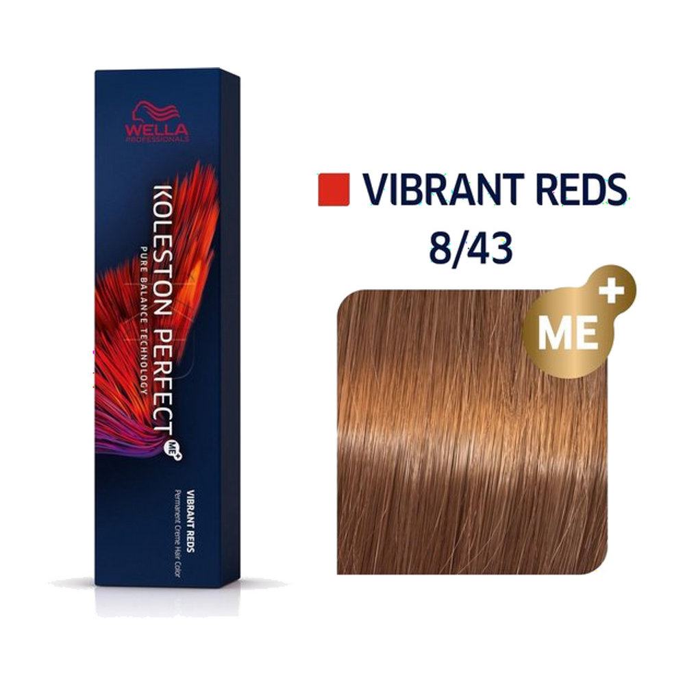 Wella Koleston Perfect ME+ 8/43 Lichtblond Rood Goud 60 ml