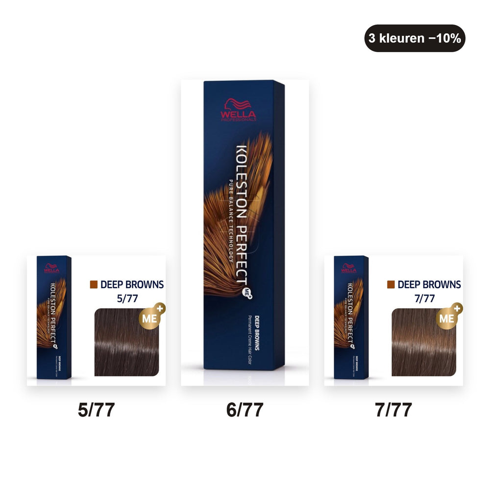 Wella Koleston Perfect ME+ bundel Chocoladebruin – set van 3 haarverven