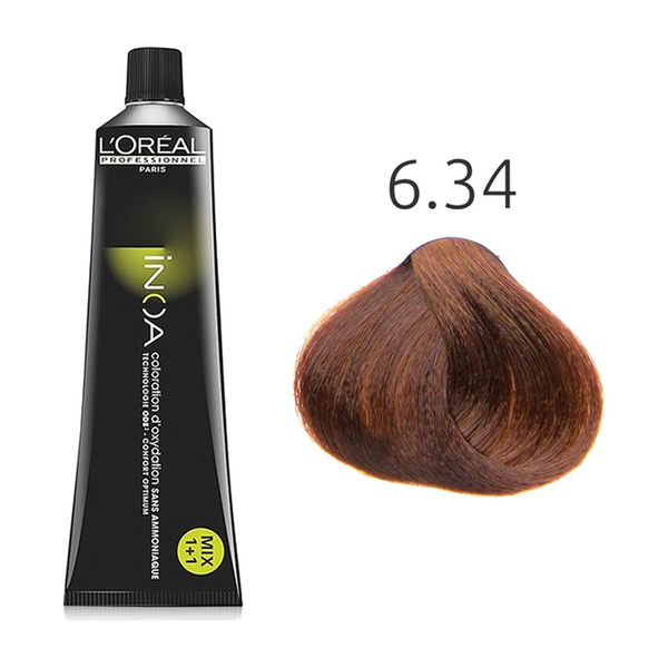 L'Oréal Professionnel iNOA 6.34 Donkerblond Goud Koper 60 g