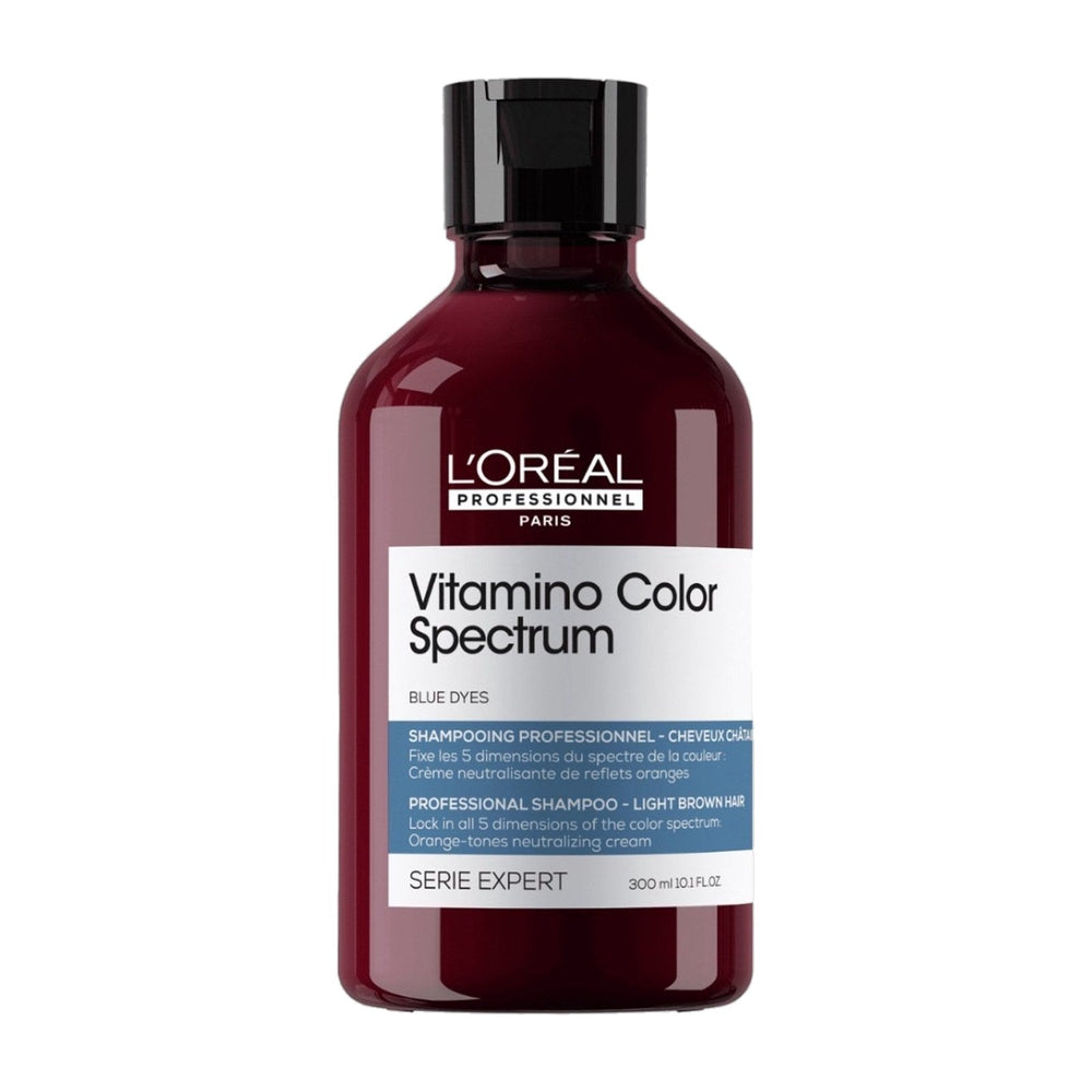 L’Oréal Professionnel Vitamino Color Spectrum Blauwe Shampoo - Neutraliseert oranje ondertonen - Voor lichtbruin haar - 300 ml