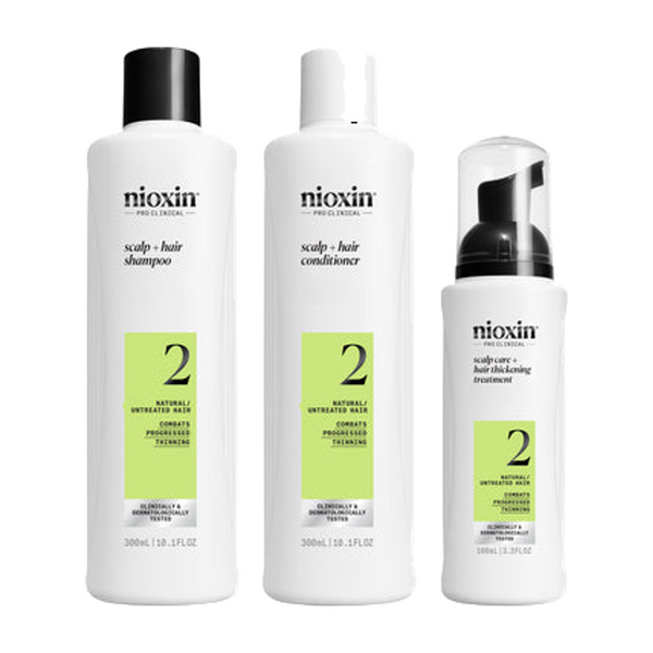 Nioxin System 2 Scalp + Hair Thickening Loyalty Kit (300 + 300 + 100 ml)