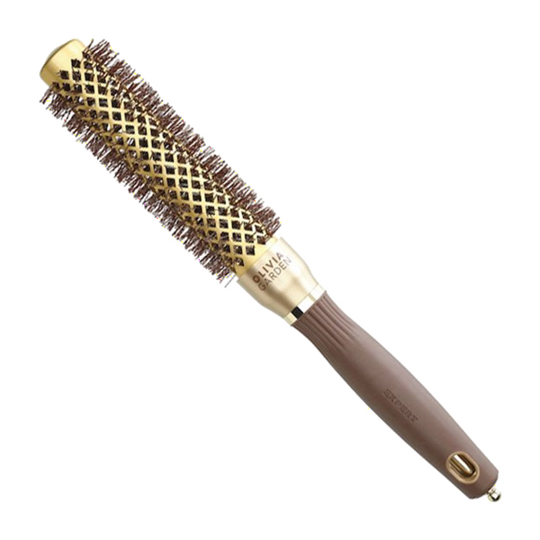Olivia Garden Expert Blowout Speed Wavy Bristles Föhnborstel Goud-Bruin 25 mm