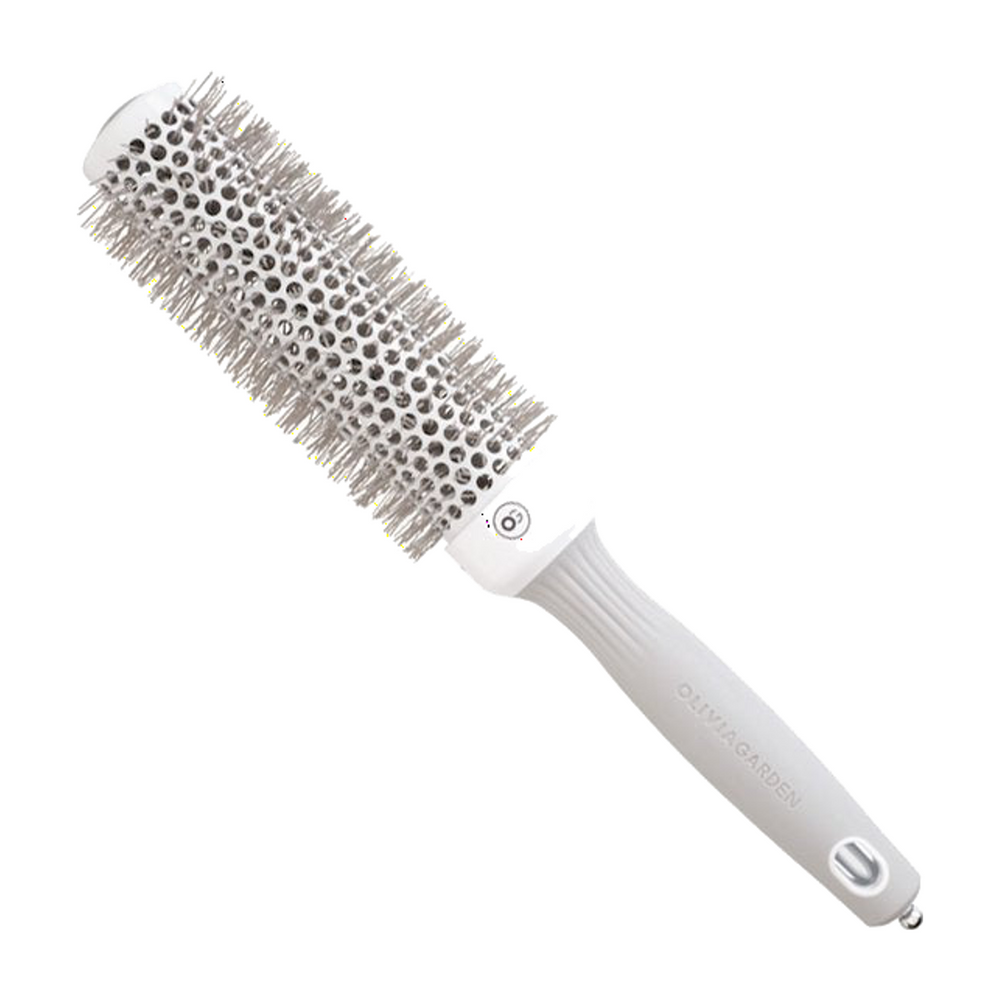 Olivia Garden Expert Blowout Speed Wavy Bristles Föhnborstel Wit-Grijs 35 mm