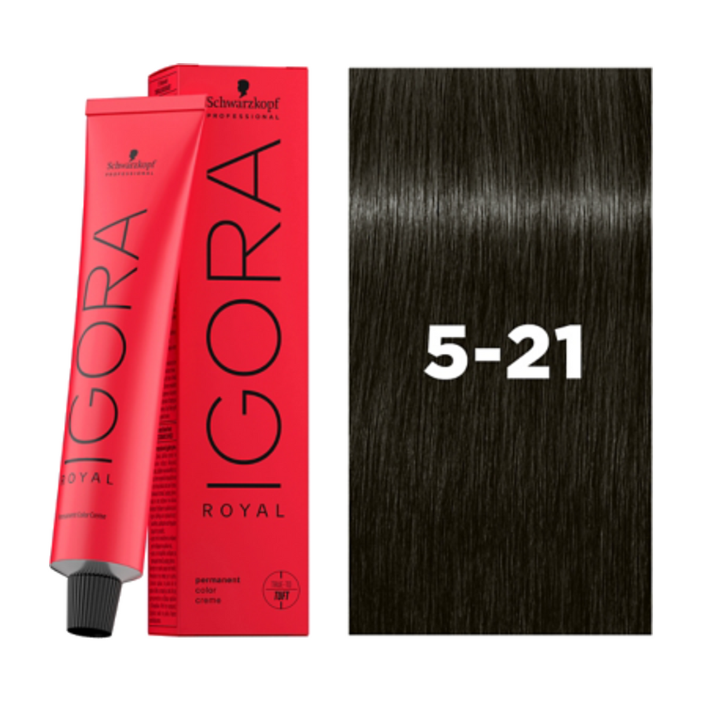 Schwarzkopf Igora Royal 5-21 Lichtbruin As Cendré 60 ml