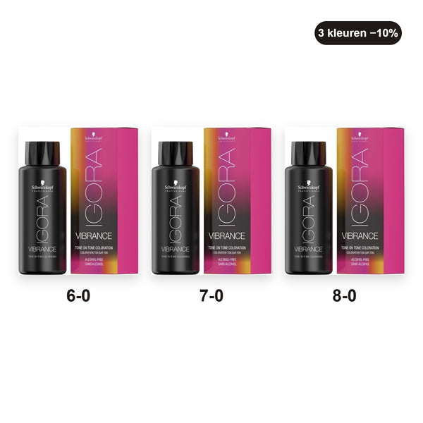 Schwarzkopf Igora Vibrance bundel Natuur toning – set van 3 haarverven