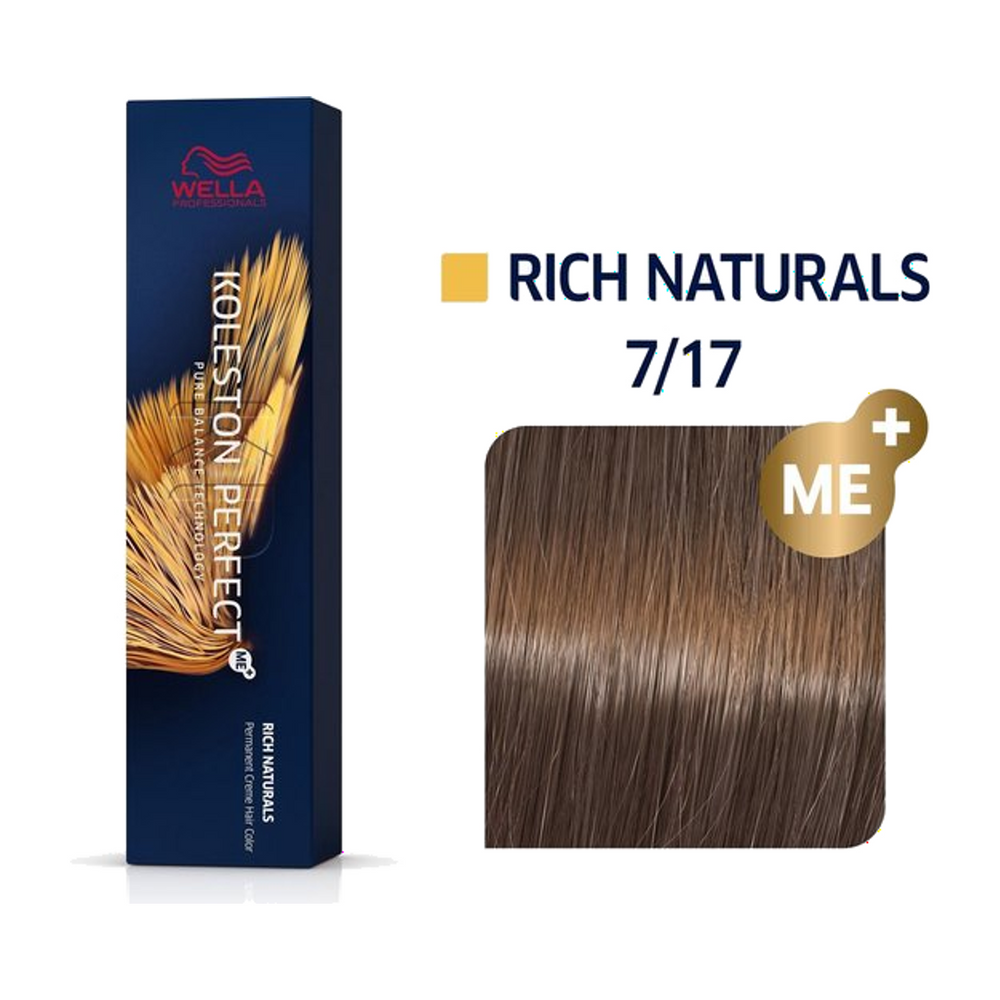 Wella Koleston Perfect ME+ 7/17 Middenblond As Bruin 60 ml