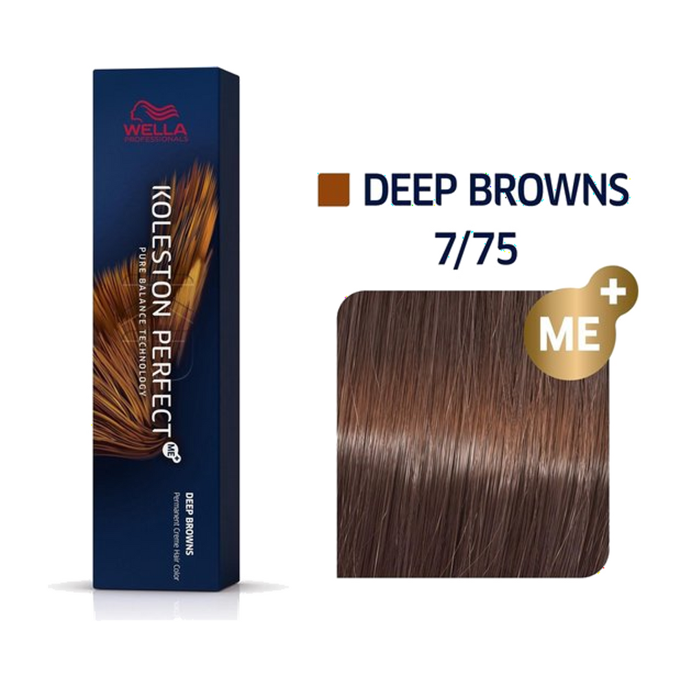 Wella Koleston Perfect ME+ 7/75 Middenblond Bruin Mahonie 60 ml