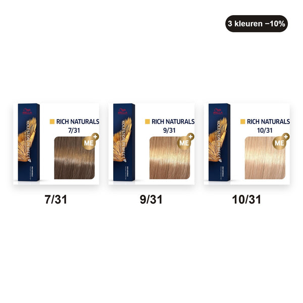 Wella Koleston Perfect ME+ bundel Warm zandblond – set van 3 haarverven